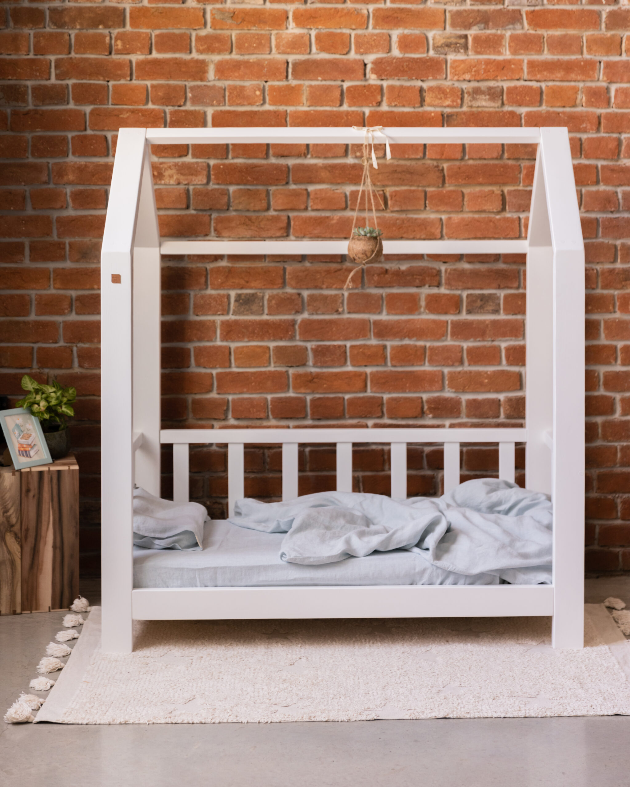 Kinder Bettlaken in staubigem Blau