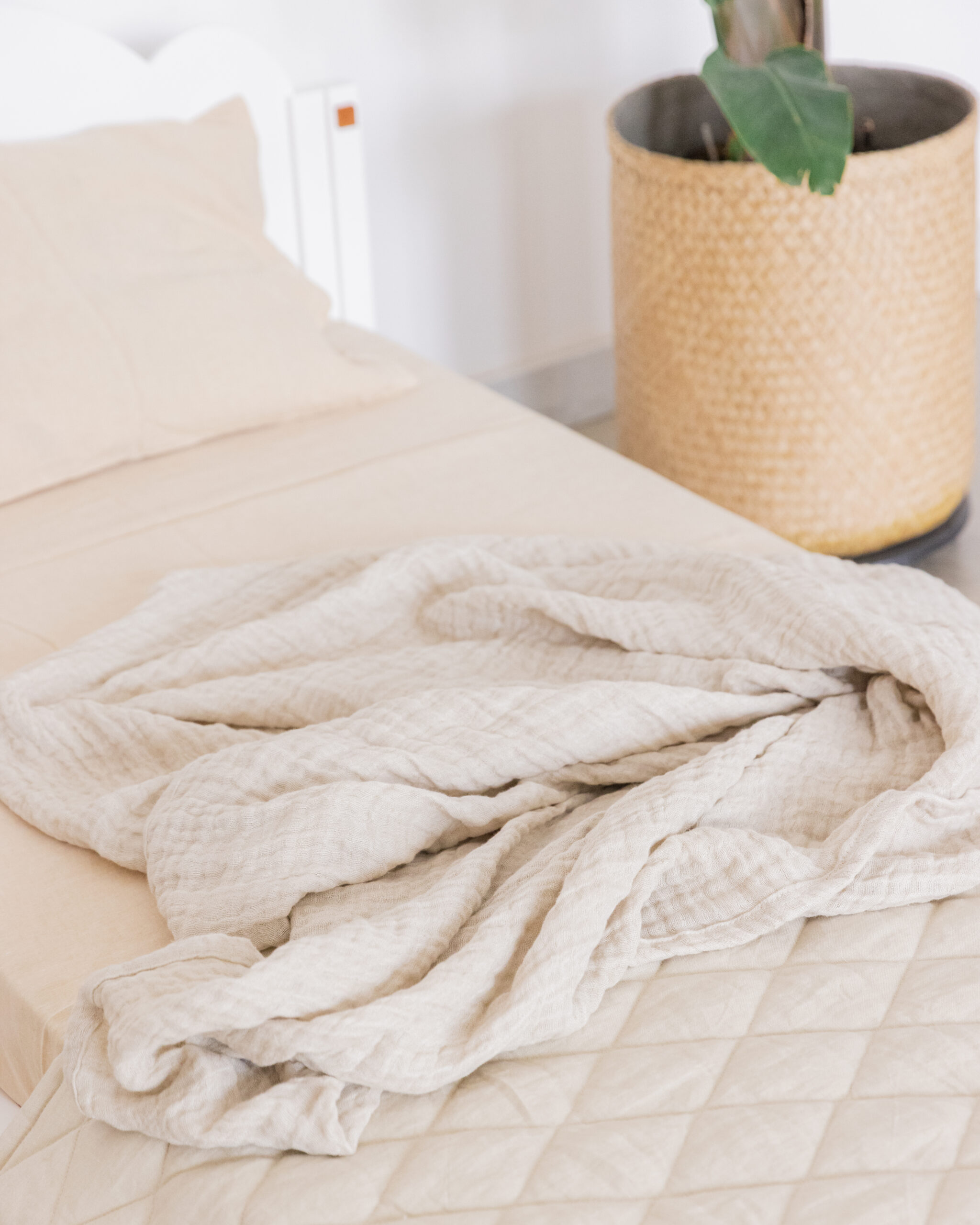 Set Vanillecreme Kissenbezug 35x55 und Laken 70x140