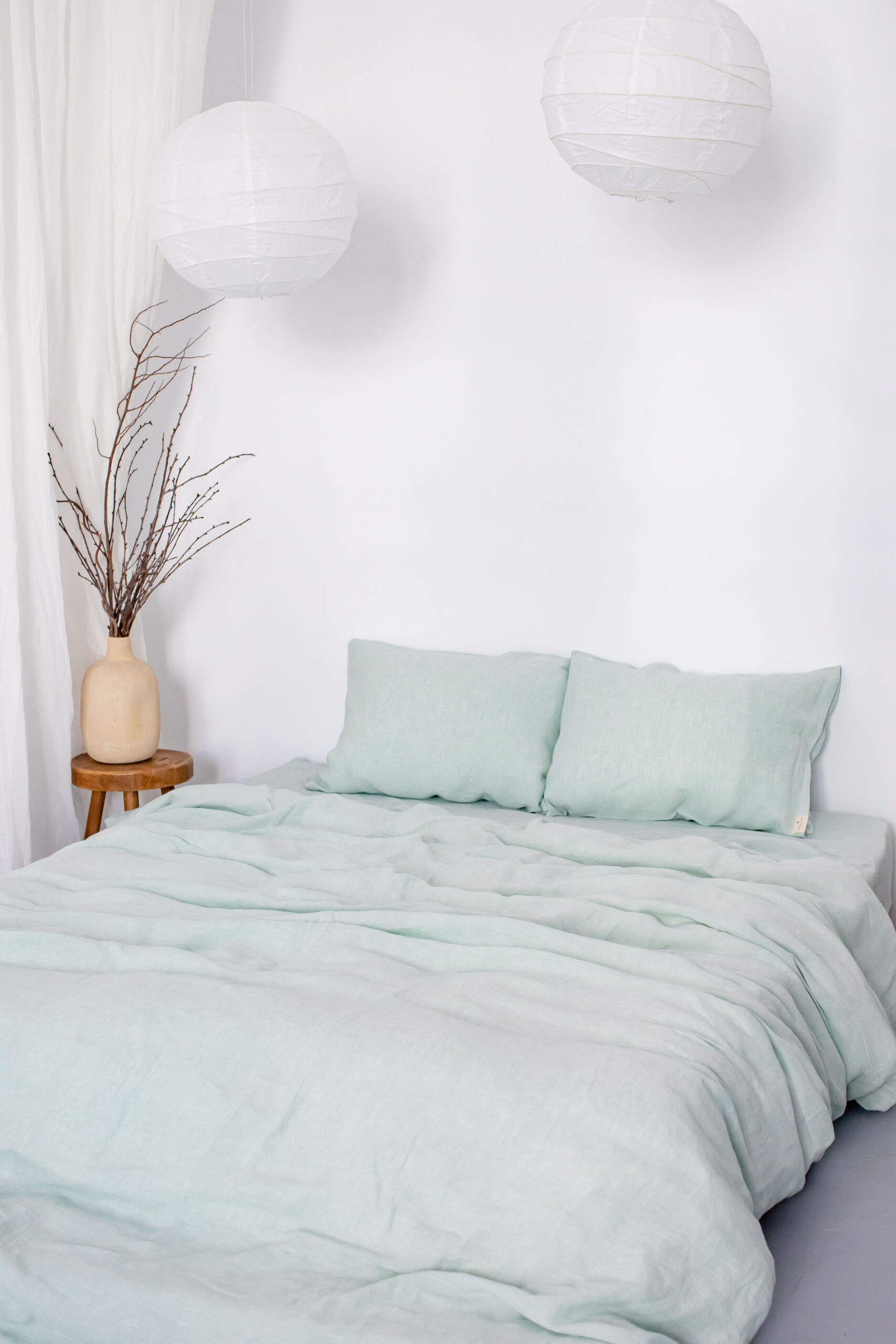 Set Dusty Green Kissenbezug 60x60 und Kissenbezug 220x220