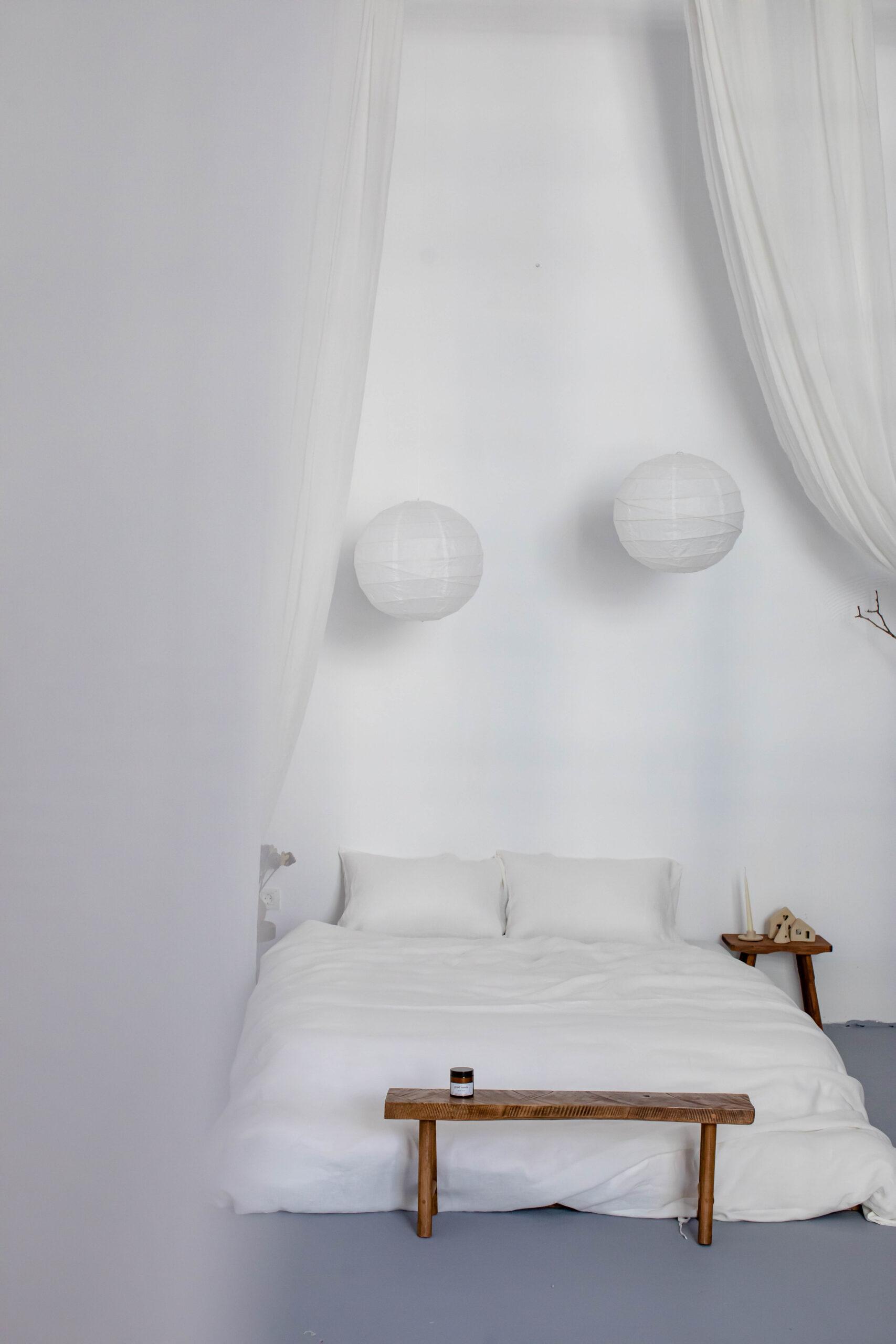 Set Sanfte weiße Kopfkissenbezüge 35x55 und Laken 70x140