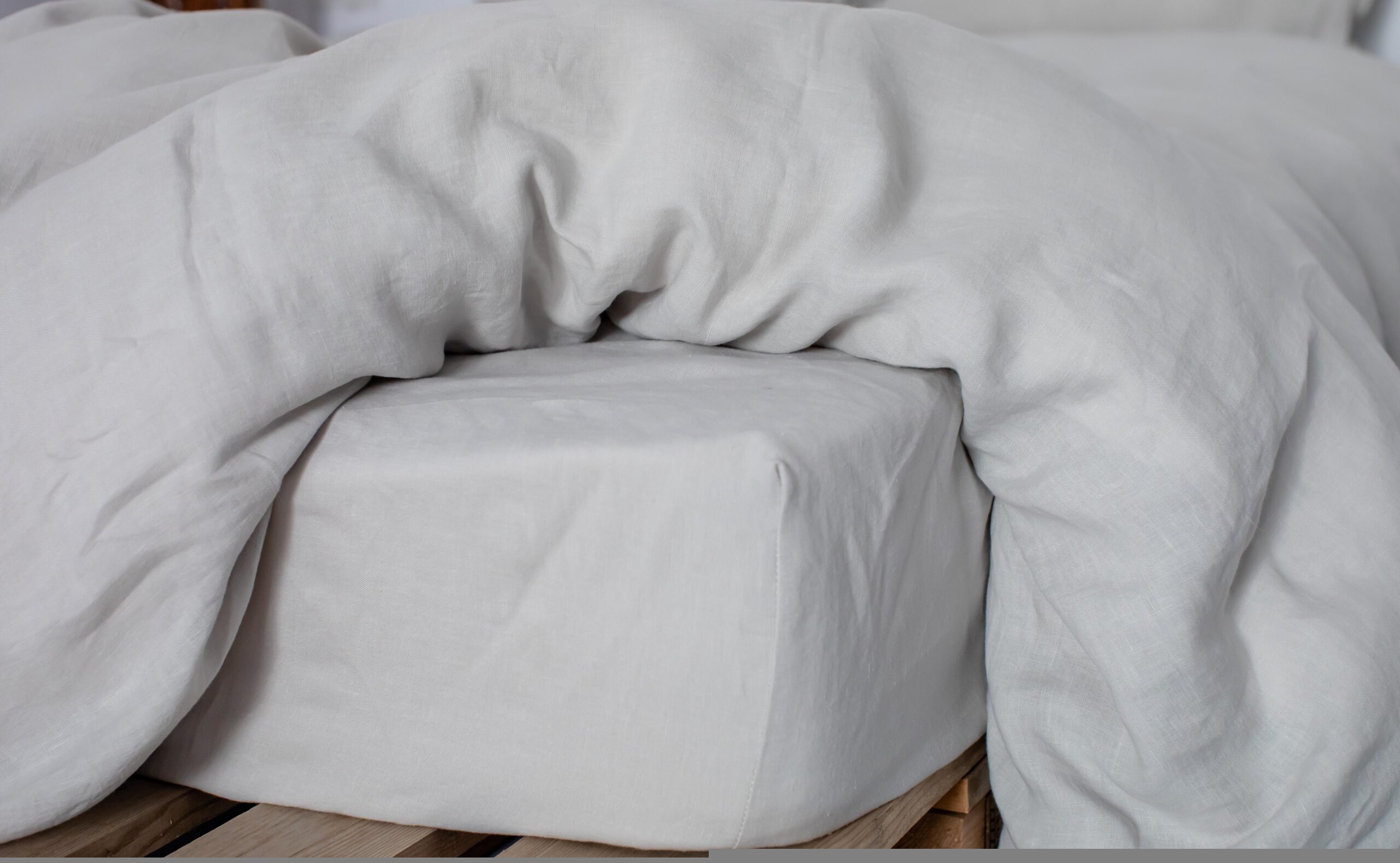 Set Staubgraues Laken 90x200 und Lotsenbezug 150x200