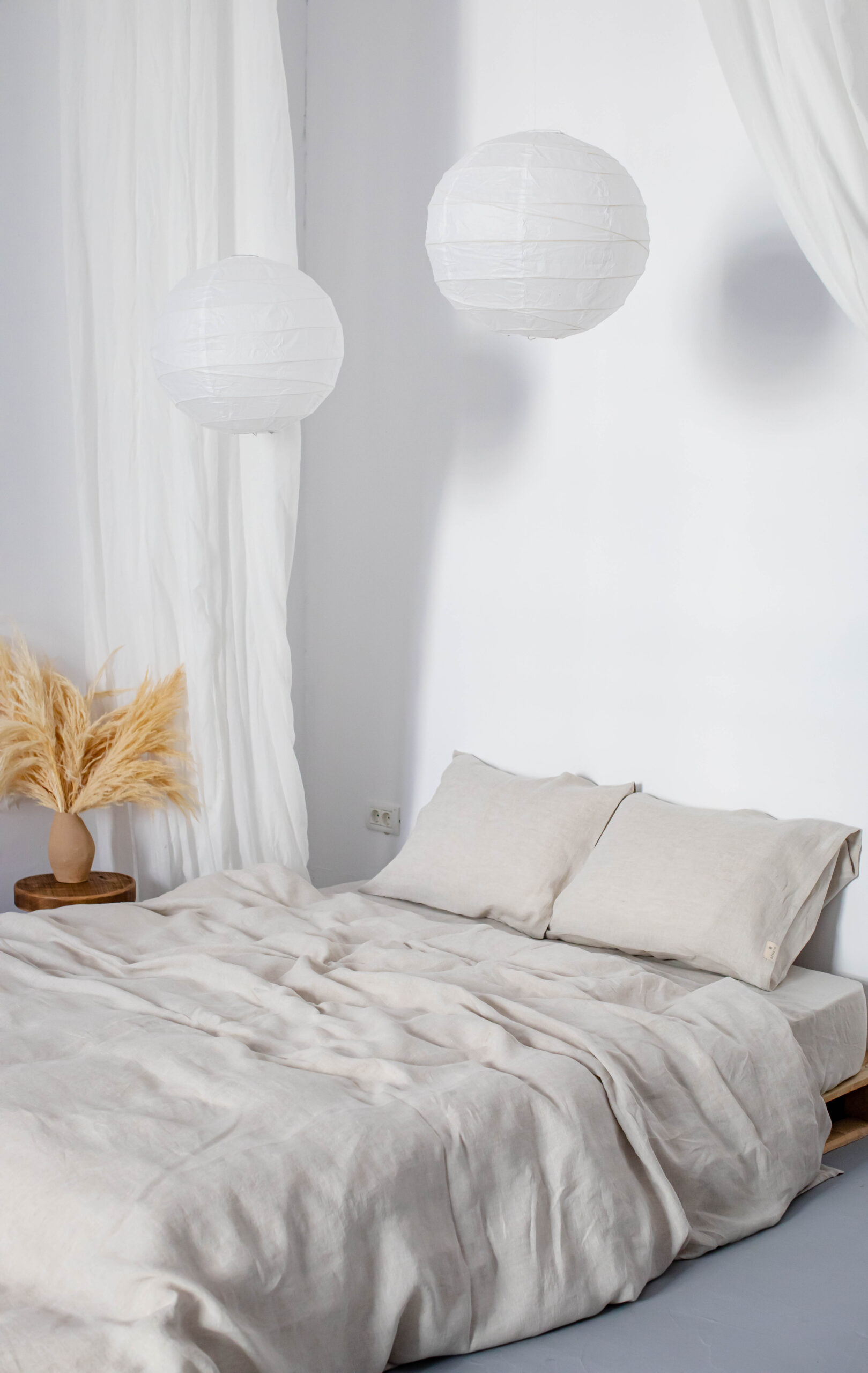 Natural Set Kopfkissenbezug 50x70 und Kissenbezug 200x220