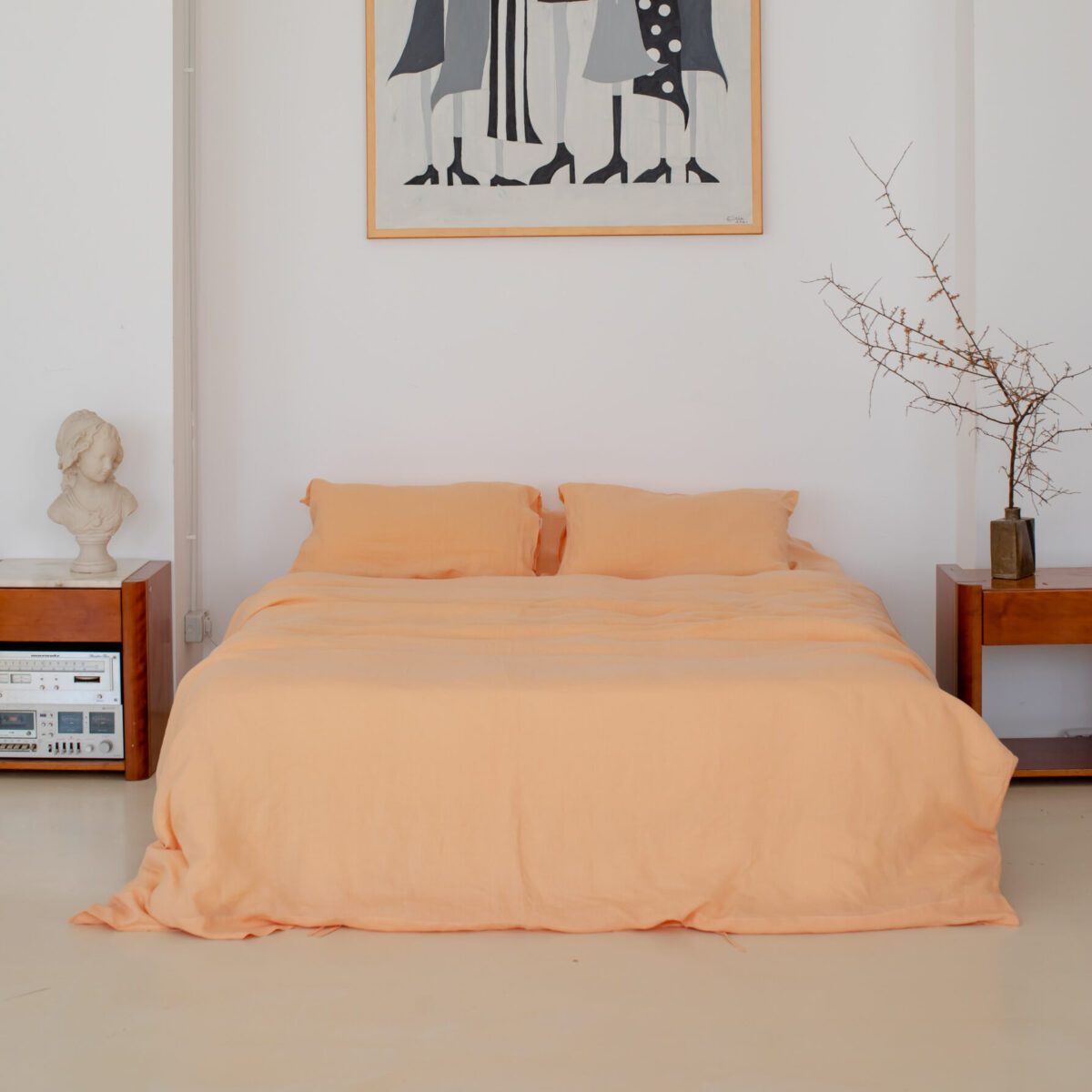 Set Pfirsichbiss-Kissenbezüge 50x60 und Kissenbezug 200x200