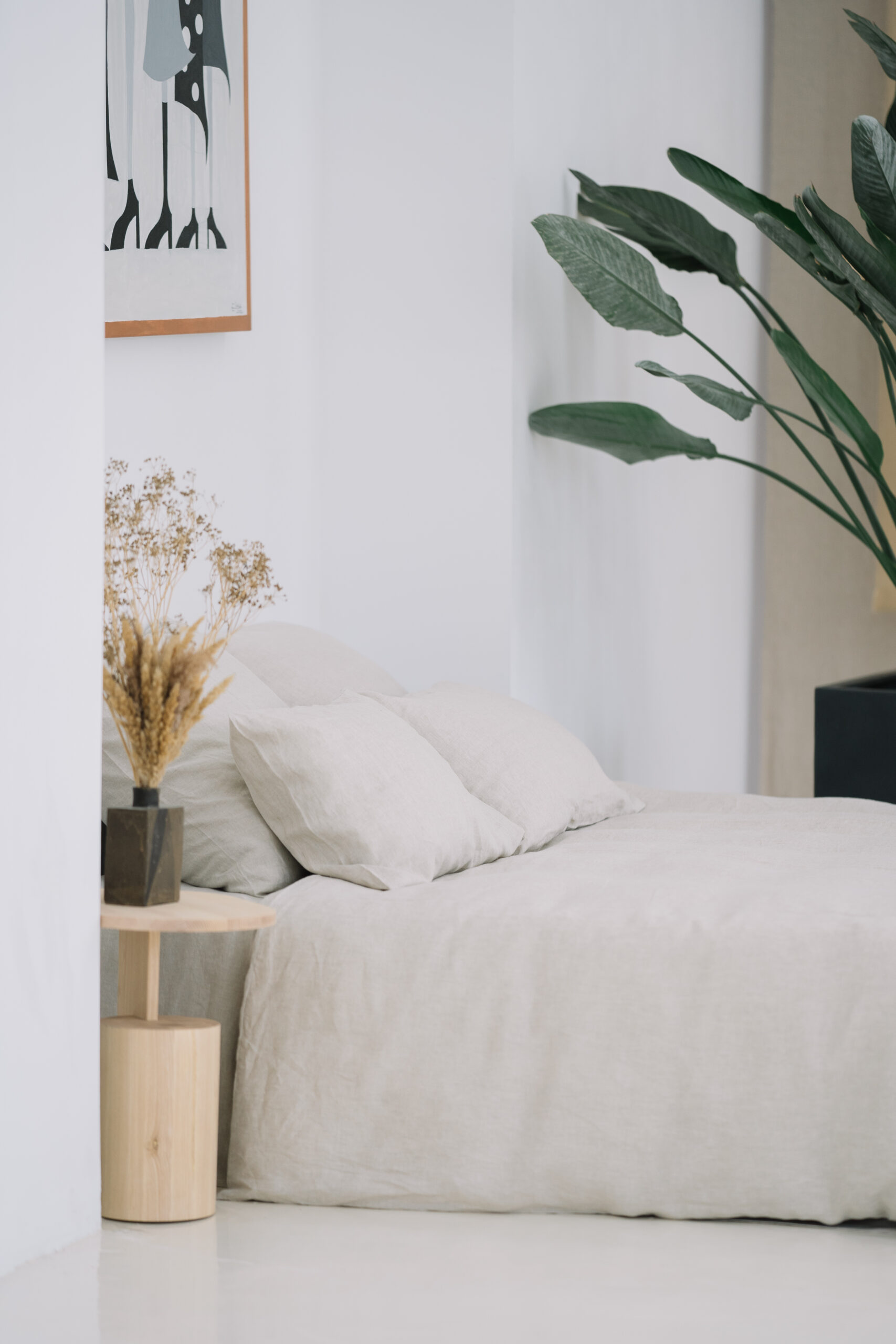 Natural Set Kopfkissenbezug 50x60 und Kopfkissenbezug 200x200