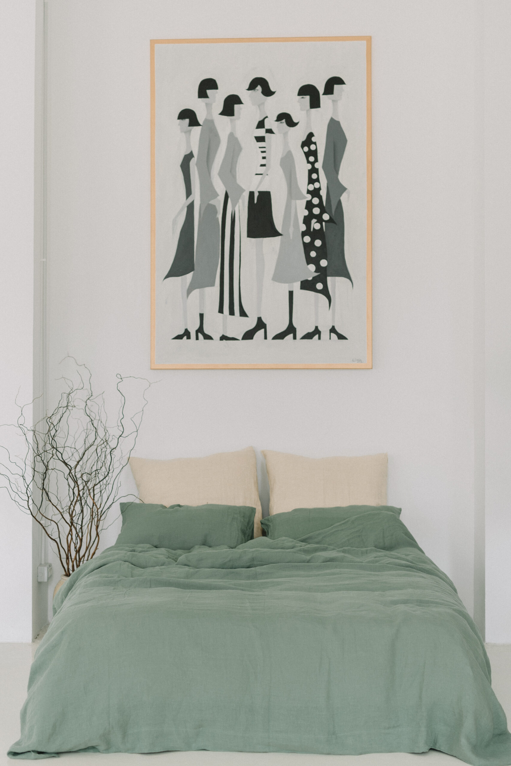 Mintgrüner 80x80 Kissenbezug und 220x240 Kissenbezug Set