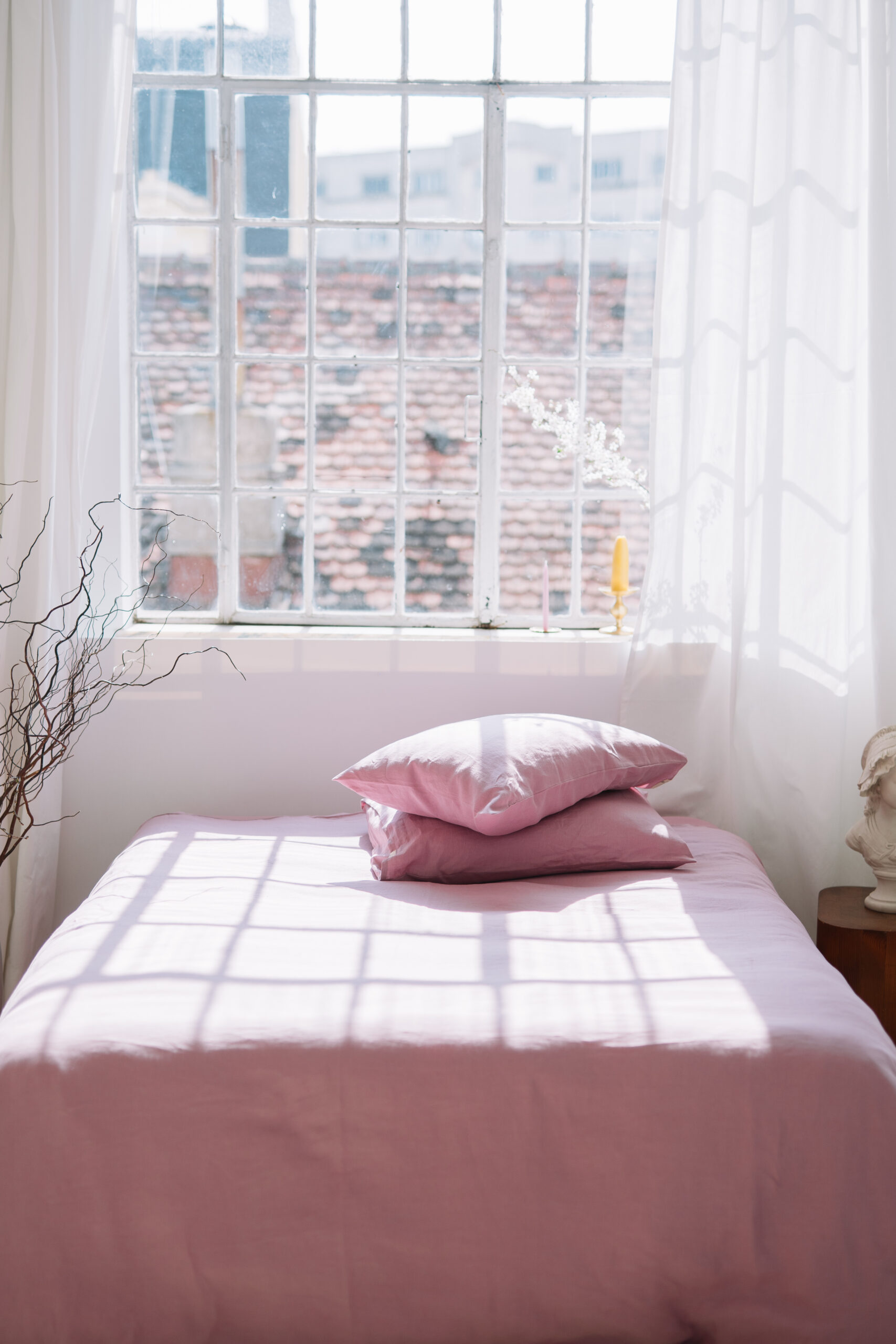 Set Lila Traum Kopfkissenbezug 50x70 und Kissenbezug 220x220