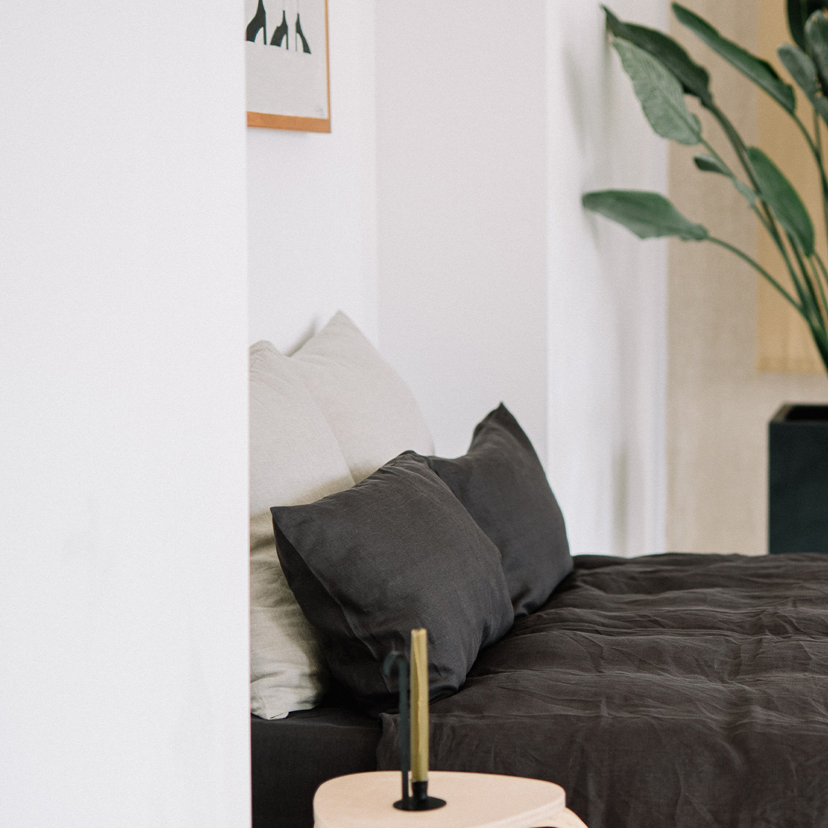 Stürmisches Grau 50x70 Kissenbezüge und 220x220 Kissenbezug Set