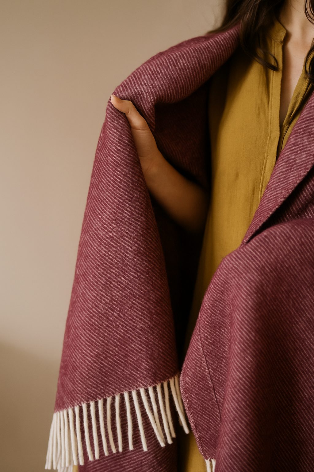 Elements Decke 100% Australische Wolle 140x200 cm Fire Pink