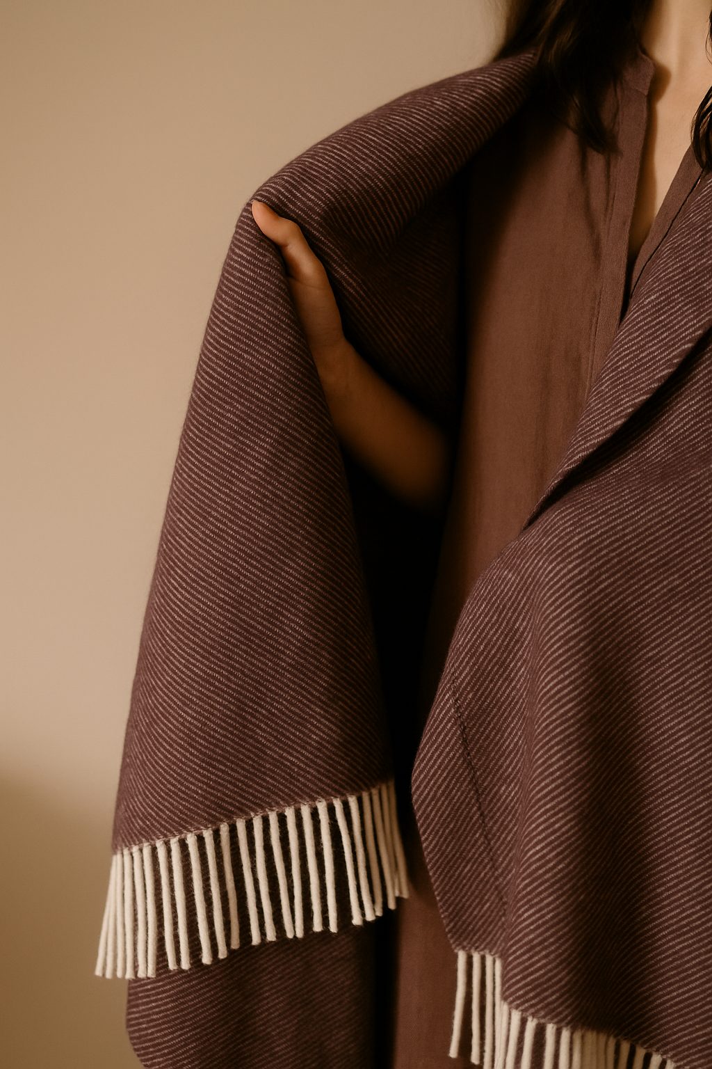 Elements Decke Elements 50% Wolle 50% Kaschmir 140x200 cm Erdbraun